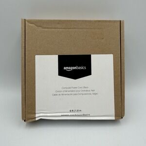 New Sealed in Box Amazon Basics Computer 3-Prong Power Cord,‎ Black 6ft / 1.8m